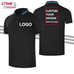 Top Quality Men s Polo Shirts Summer Custom Fashion Brand Print Picture Short Sleeve Lapel Embroidered Cultural Clothes 220722