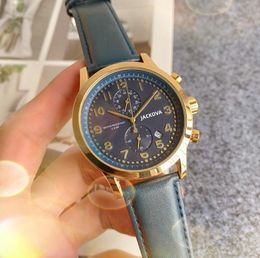 Top Brand quartz fashion mens time clock watches 45mm auto date All Dial Work genuine leather business switzerland feature Watch international star accessories
