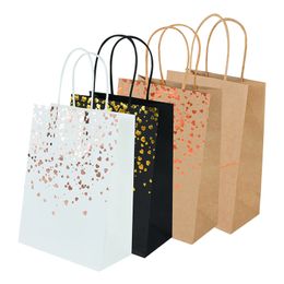 21cm Portable Paper Bags Thank You Gift Packaging Bag for Thanksgiving Wedding Birthday Guests Navidad Christmas Present Bag