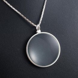 Pendant Necklaces Reading Magnifying Glass Necklace For Women Men Vintage Steampunk Lens Long Chain Jewellery GiftPendant