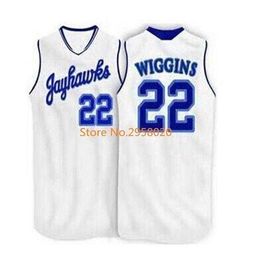 Xflsp Cheap personalizzato #andrew Wiggins Kansas Jayhawks KU Throwbacks College Basketball Jersey bianco Ricamo qualsiasi numero e nome maglie