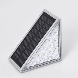 Anti-theft Solar Stair Light White/warm white Waterproof Outdoor Lighting LED Step Deck Lamp for Garden Yard Wall