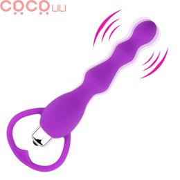 Vibrating Protaste Massager Anal Beads Vibrator Butt Plug sexy Toys for Men Women Silicone Anales Trainer Fun Beginners Beauty Items
