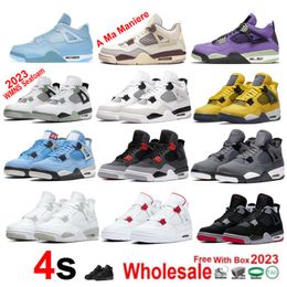4 A Ma Maniere 4s Canyon Purple Basketball Shoes Red Thunder infrared Oreo Fire Red With Box Seafoam Cool Grey Military Black Royalty Men Shoe Sneakers 2023