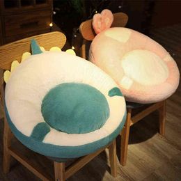 Cartoon Lazy Sofa Plush Toys Stuffed Soft Dog Dinosaur Cat Mouse Fruit Animal Cushion Butt Foot Pad For Home Decoration Gifts J220704