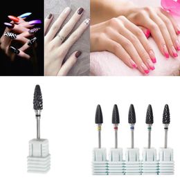 Nail Art Equipment 4 Type Ceramic Drill Bit For Electric Machine Manicure Accessory Milling Cutter File Tool Salon Prud22