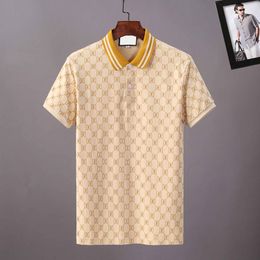 2022 Mens Designer Polos Shirts For Man High Street Italy Embroidery Garter Snakes Little Bees Printing Brands Clothes Cottom Clothing Tees M-3XL