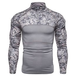 Mens Camouflage Athletic Tshirts Long Sleeve Men Tactical Military Clothing Combat Shirt Assault Army Costume 220721