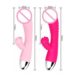 Telescopic Dildo Massager Heating Vibrator Vagina Stimulator Skinfriendly Electric Women Breast G-spot Powerful Massage U1JD