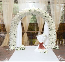 White Rose Hydrangea Artificial Floral Arrangement Wedding Arch Flower Row Curtain Decor Floral Party Window Display