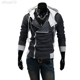 2020 Casual Man Hoodie Sweatshirt Slim Fit Male Zipper Vest Sweaters Outerwear Black White Sportswear Men Hoodie 6XL L220730