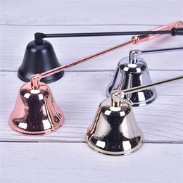 oil lamps wicks UK - Wedding Fire Extinguisher Stainless Steel s Wick Trimmer Oil Lamp Scissor Cutter Bell Shaped Scented Candle Snuffer 220804