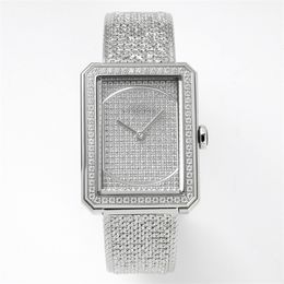 Montre de luxe men Watches 26.7X34.6MM Swiss quartz movement steel case diamond watch luxury watchs Relojes Wristwatches