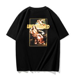 Undefeated short-sleeve tee mens tide brand t-shirt designer oil painting round neck top cotton t-shirts