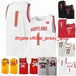 College NCAA Marynd Basketball Jersey 21 Makhi Mitchell 22 Makhel Mitchell 24 Donta Scott 25 Jalen Smith Custom Stitched