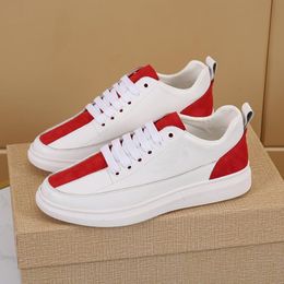 Fashion Luxury Dress Shoes Men Soft Bottoms Running Sneakers Elastic Band Low Top Leather Breathable Designer Hot Popular America Cup Casual Athletic Shoes EU 38-45