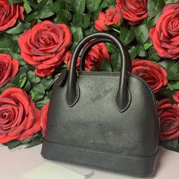 Shell Tote Bag Ville Mini Handbag Metalized Crocodile Embossed Pink Black White Grain Luxury Designer Leather Crossbody Wallet