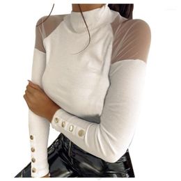 Women's T-Shirt Fashion Soild Female Tshirt Knit Long Sleeve 2022 Wild T Shirt Casual Tee Club Women Tops Outfits Dec 4th