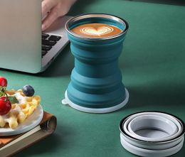 320ml Collapsible office Coffee Cup Portable Silicone Travel Cups Foldable outdoor use cup