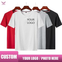 Custom print p o tshirt Men short sleeve Printing Uniform Company Team Apparel Advertising T shirt Women Breathable Tops 220623