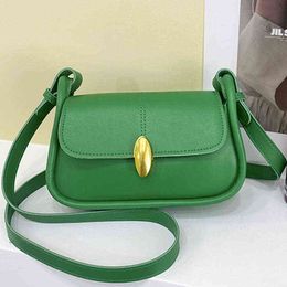 Solid Color PU Leather Shoulder Crossbody Square Bags For Women 2022 Women's Designer Small Flap Handbag Female Trend Simple Bag G220531