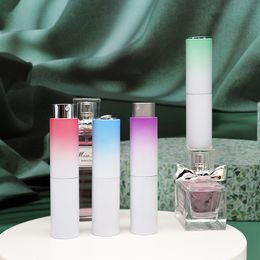 8ML Perfume Atomizer Bottles Gradient Rotating Refillable Travel Size Empty Perfume Sprayer Portable Leak Proof Spray Bottle