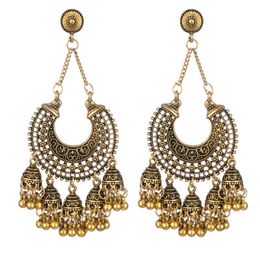 Dangle & Chandelier Bells Earrings Jhumka Jewelry Women 2022 Antique Gold Sliver Ethnic Vintage JhumkiDangle DangleDangle