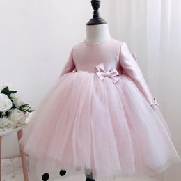 Girl's Dresses Baby Girl Dress Beads Tulle Toddler Princess Wedding Birthday Infant Baptism Tutu Gown Girls Christening Clothing