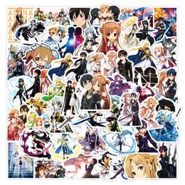 50pcs wholesales Sword Domain Japanese anime graffiti Waterproof PVC Stickers Pack For Fridge Car Suitcase Laptop Notebook Cup Phone Desk Bicycle Skateboard Case.