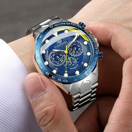 Automatic Self Winding Mens Fashion Business Mechanical Watches Stainless Steel Luminous Wrist Watch Wristwatches