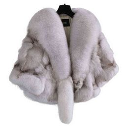 Furry 2020 Winter Women's Fur Coats Trendy Fur Cloak Jackets Thick Warm Ladies Fur Shawl Female Outerwear Short Coat Clothes T220810