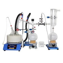 ZZKD Lab Supplies 2L 5L 10L 20L Short path distillation GG17 Apparatus kit with heating mantle