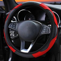 Steering Wheel Covers High Quality Cover Diameters For 37 38CM Carbon Fibre Sports Case Auto Interior DecorationSteering