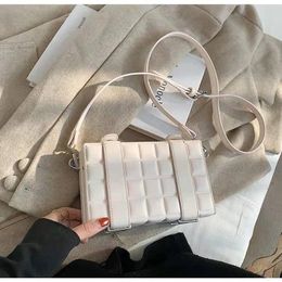 HBP square lattice Cross Body Luxury designer messenger bag adjustable shoulder strap leather handbag
