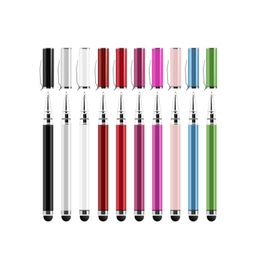 2 in 1 Touch Screen Stylus Pen And Ballpoint Pens with Cap Useful Design For Tablet Smartphone