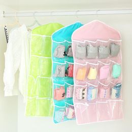 Pockets Multifunction Underwear Sorting Storage Bag Door Wall Hanging Organiser Closet 42cm 72cm Boxes & Bins