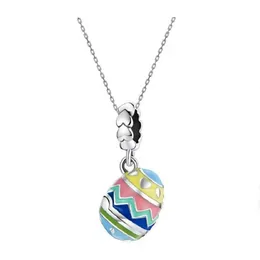 Pendant Necklaces Enamel Drop Can Open The Heart Easter And Christmas Egg NecklacePendant