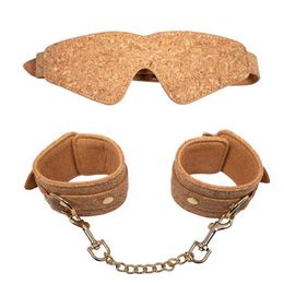 Nxy Sm Bondage Bdsm Leather Handcuffs Sexy Adjustable Ankle Cuff Restraints Eye Mask Whip Exotic Accessories Sex Toys for Couples Woman 220426