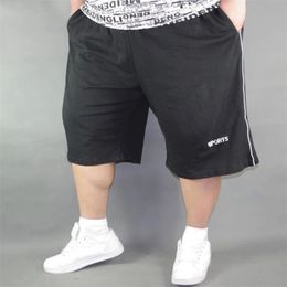 Men s plus size shorts 8XL 9XL 10XL waist 142cm summer large elastic sports casual loose 58 black 220621