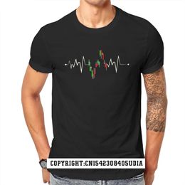 Stock Ekg Investor Trader Heartbeat Stock Market Unisex Jersey T-Shirt Printing Rife Mens Top T-Shirts Custom 220509