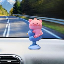 Interior Decorations Cute Animal Shaking Head Car Dashboard Ornament Doll Spring Toys Decoration Creative Gift For Table Home Office DecorIn