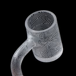 Smoke Accessories Sandblasted 25mmOD 4mm Clear Bottom Flat Top Quartz Banger For Dab Rigs Bong Pipes