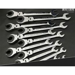 Tubing Spanner Combination Wrench Ratchet Flexhead Metric Oil Flexible Open End Wrenches Tools Y200323