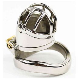 NXY Chastity Device Prisoner Bird Short Men's Stainless Steel Arc Snap Ring Lock Cb6000 Adult Products A271 0416