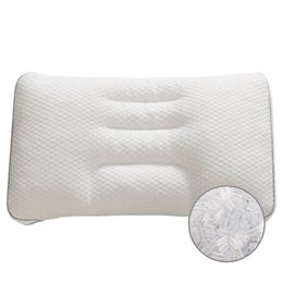 Japan Style Orthopaedic Cervical Pillow 5030CM Ergonomic Neck Pillow Adjustable PE Hose Filled Cotton Case Sleeping Pillow T200603