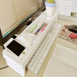 Desk Storage Shelf Office Desktop Organiser Phone Keyboard Pen Deskstop a shelves Y200429