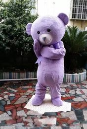 2022 Halloween Purple Bear Mascot Costume High quality Cartoon Anime theme character Adults Size Christmas Carnival Birthday Party Outdoor Outfit