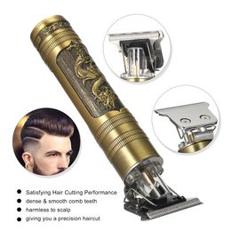 Professional Cordless Electric Hair Trimmer Vintage Haircut Hair Clipper Barber Beard Hair Cutting Machine For Man