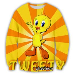 Men's Hoodies & Sweatshirts Phechion Men/Women 3D Printed Cartoon Tweety Bird Casual Sweatshirt Fashion Streetwear Men Loose Sporting D54