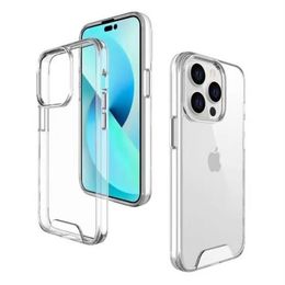 Space case Clear Acrylic Shockproof Cell Phone Cases protect for iPhone 14 14Pro 14Max 13 13Pro 12 Mini 11 Pro Max XR XS 6 7 8 Plus with Retail Box Package